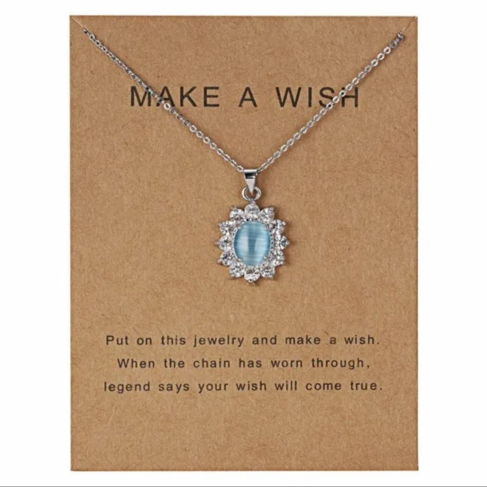 NEW Blue Make a Wish Necklace